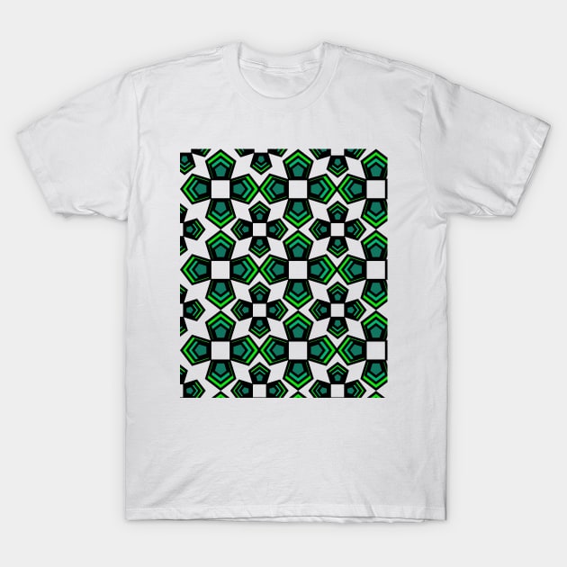 Geometric pentagon seamless pattern T-Shirt by Ezzkouch